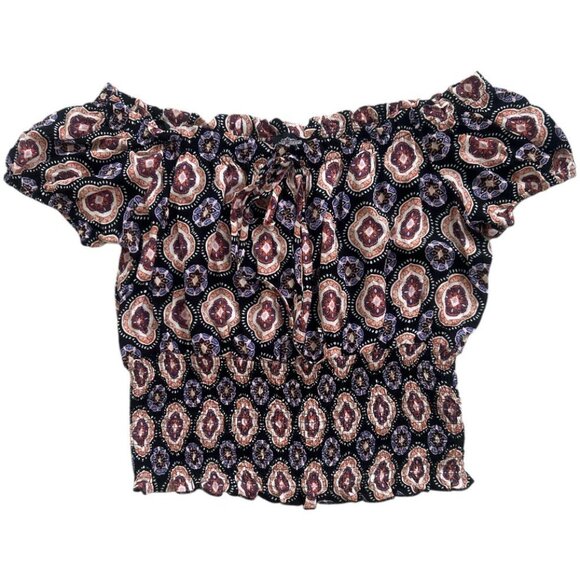 Youth Printed Off Shoulder Top - Picture 1 of 5